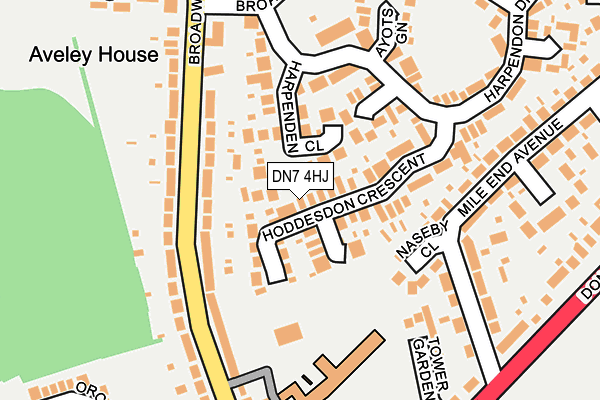 DN7 4HJ map - OS OpenMap – Local (Ordnance Survey)