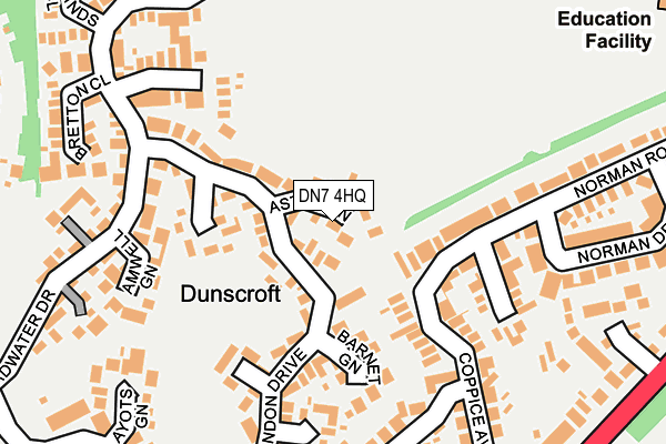 DN7 4HQ map - OS OpenMap – Local (Ordnance Survey)