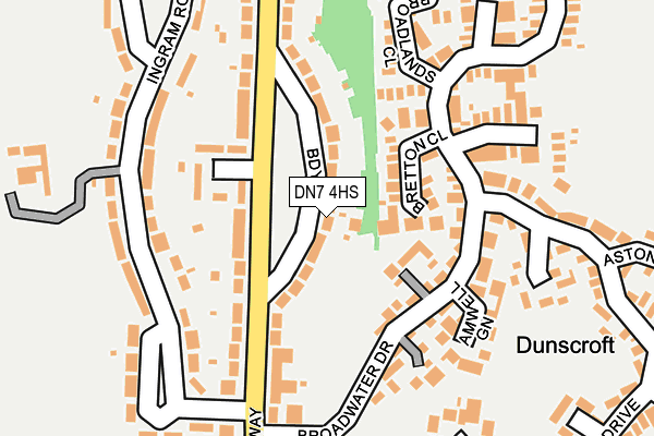 DN7 4HS map - OS OpenMap – Local (Ordnance Survey)