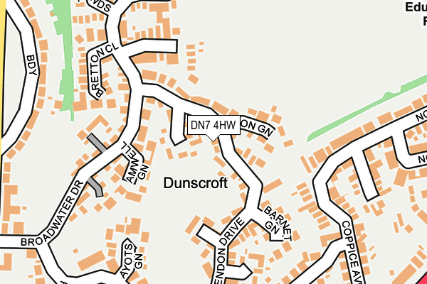 DN7 4HW map - OS OpenMap – Local (Ordnance Survey)