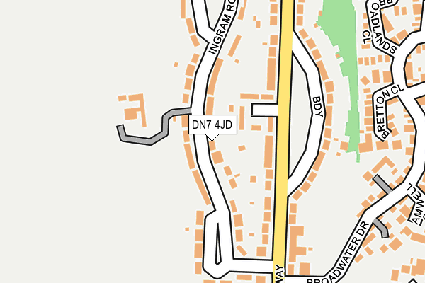 DN7 4JD map - OS OpenMap – Local (Ordnance Survey)