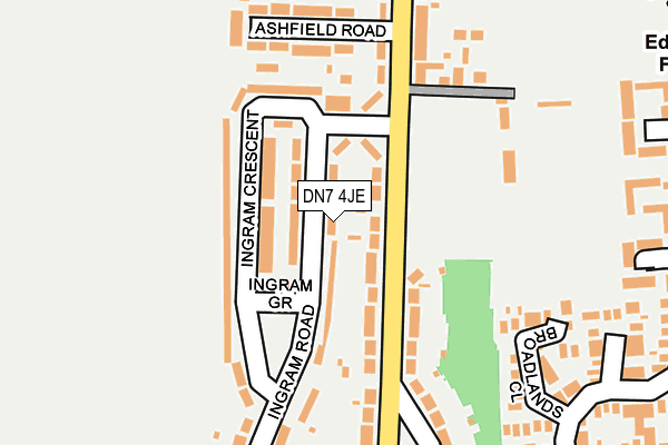 DN7 4JE map - OS OpenMap – Local (Ordnance Survey)