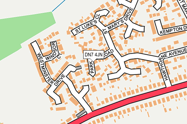 DN7 4JN map - OS OpenMap – Local (Ordnance Survey)