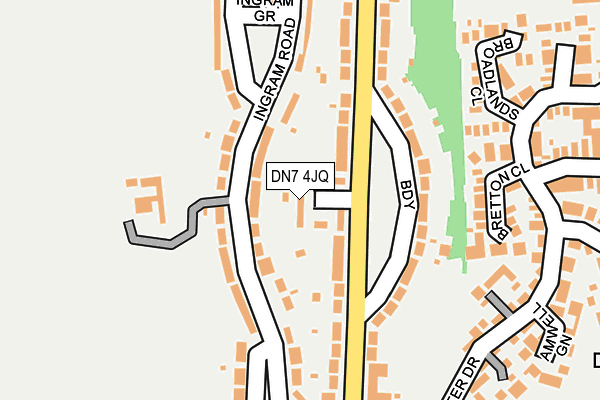 DN7 4JQ map - OS OpenMap – Local (Ordnance Survey)