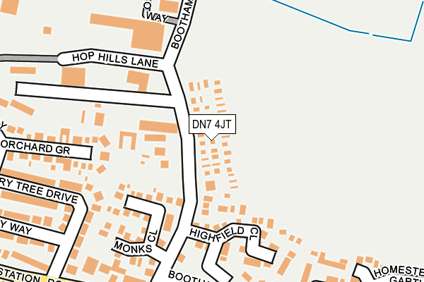 DN7 4JT map - OS OpenMap – Local (Ordnance Survey)