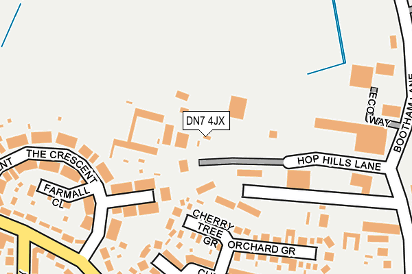 DN7 4JX map - OS OpenMap – Local (Ordnance Survey)
