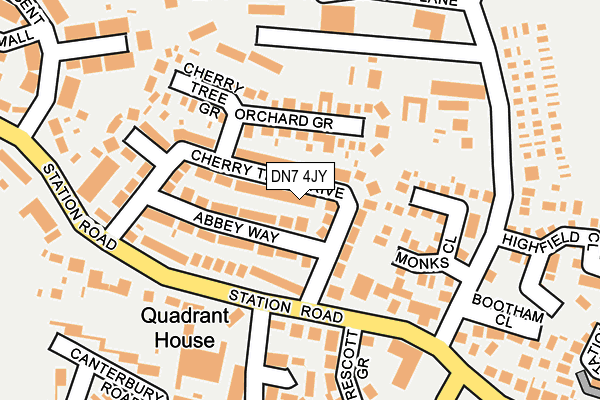 DN7 4JY map - OS OpenMap – Local (Ordnance Survey)