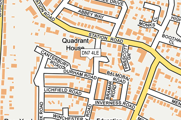 DN7 4LE map - OS OpenMap – Local (Ordnance Survey)