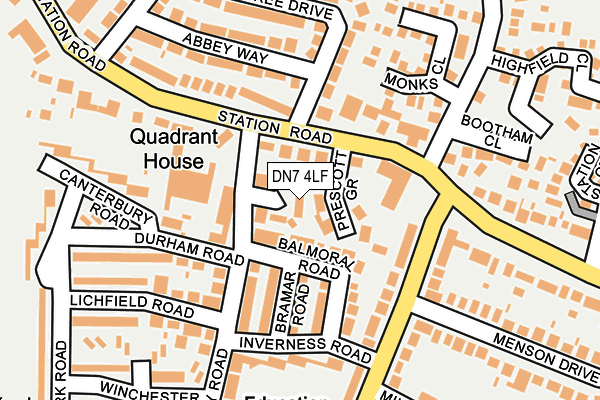DN7 4LF map - OS OpenMap – Local (Ordnance Survey)