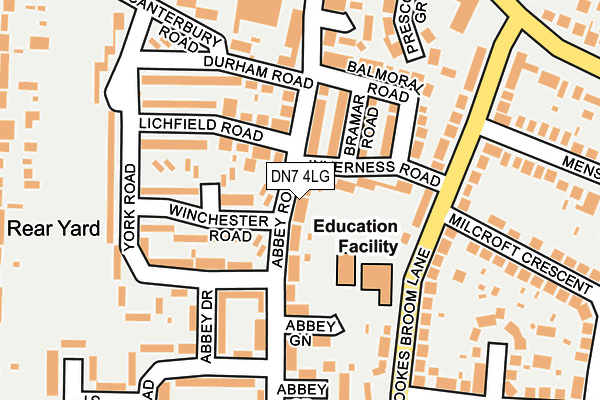 DN7 4LG map - OS OpenMap – Local (Ordnance Survey)