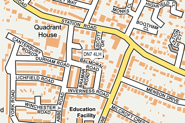 DN7 4LH map - OS OpenMap – Local (Ordnance Survey)