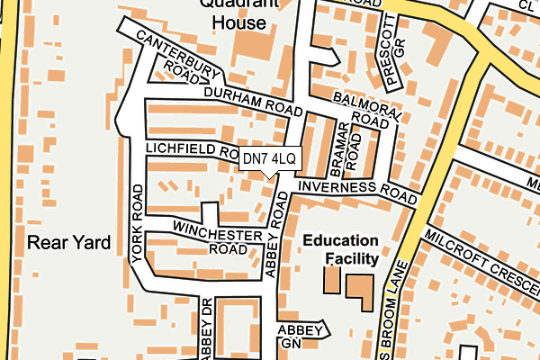 DN7 4LQ map - OS OpenMap – Local (Ordnance Survey)