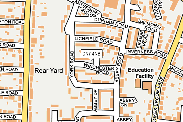 DN7 4NB map - OS OpenMap – Local (Ordnance Survey)
