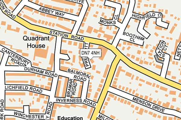 DN7 4NH map - OS OpenMap – Local (Ordnance Survey)