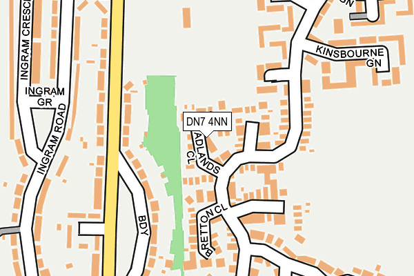 DN7 4NN map - OS OpenMap – Local (Ordnance Survey)