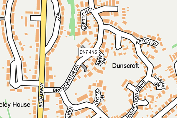DN7 4NS map - OS OpenMap – Local (Ordnance Survey)