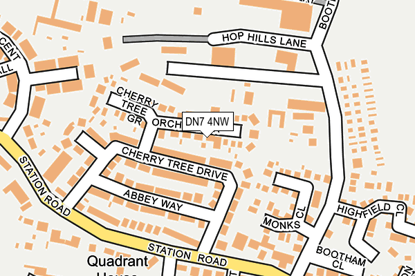 DN7 4NW map - OS OpenMap – Local (Ordnance Survey)
