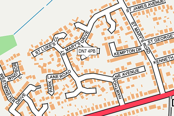 DN7 4PB map - OS OpenMap – Local (Ordnance Survey)