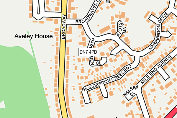 DN7 4PD map - OS OpenMap – Local (Ordnance Survey)