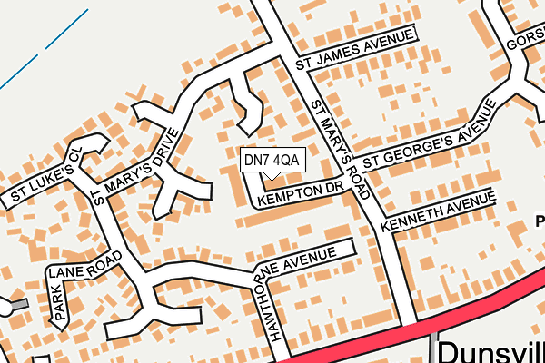 DN7 4QA map - OS OpenMap – Local (Ordnance Survey)