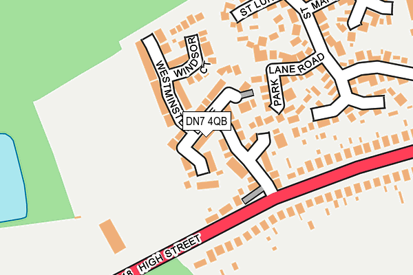 DN7 4QB map - OS OpenMap – Local (Ordnance Survey)