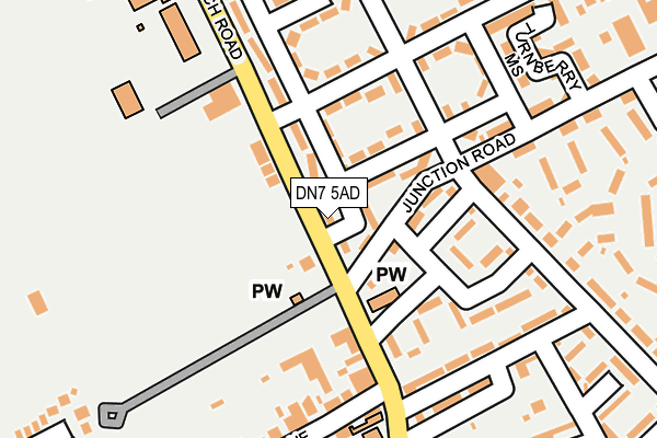 DN7 5AD map - OS OpenMap – Local (Ordnance Survey)