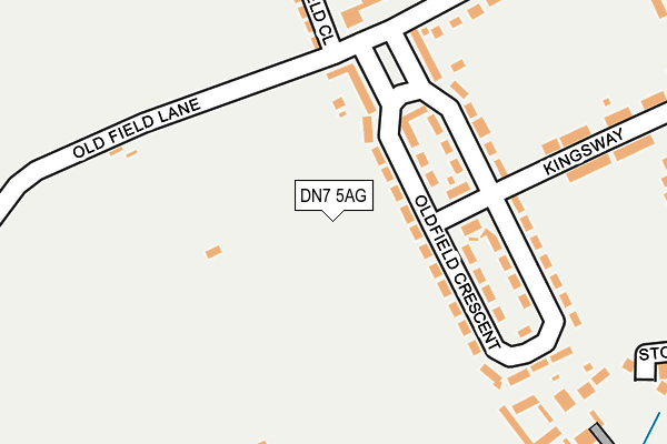 DN7 5AG map - OS OpenMap – Local (Ordnance Survey)