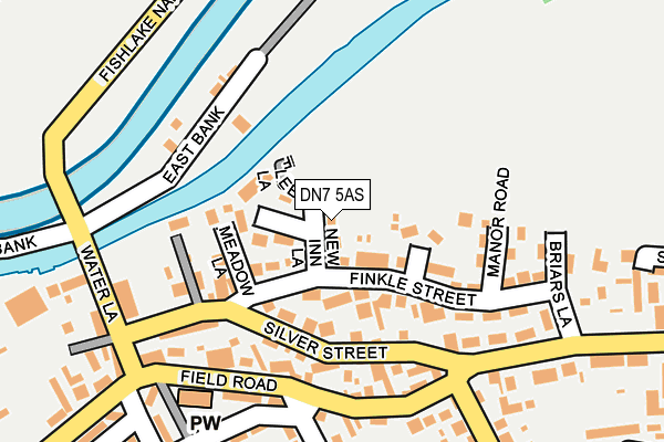 DN7 5AS map - OS OpenMap – Local (Ordnance Survey)