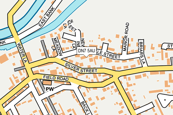 DN7 5AU map - OS OpenMap – Local (Ordnance Survey)