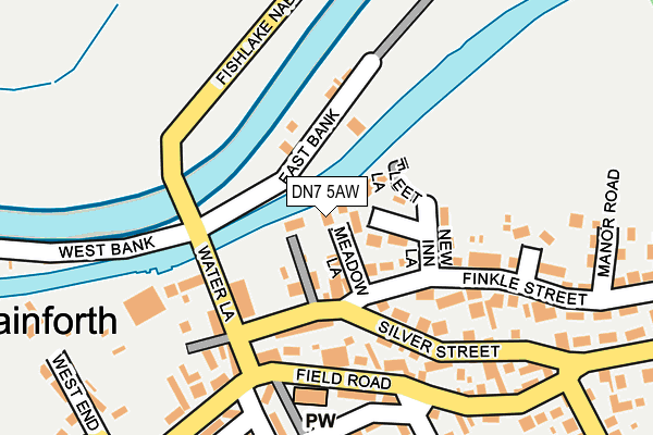 DN7 5AW map - OS OpenMap – Local (Ordnance Survey)