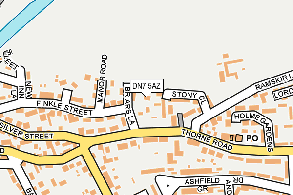 DN7 5AZ map - OS OpenMap – Local (Ordnance Survey)