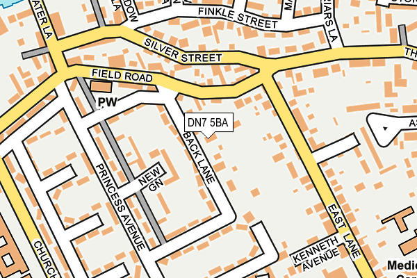 DN7 5BA map - OS OpenMap – Local (Ordnance Survey)