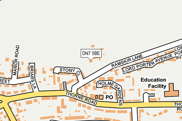DN7 5BE map - OS OpenMap – Local (Ordnance Survey)