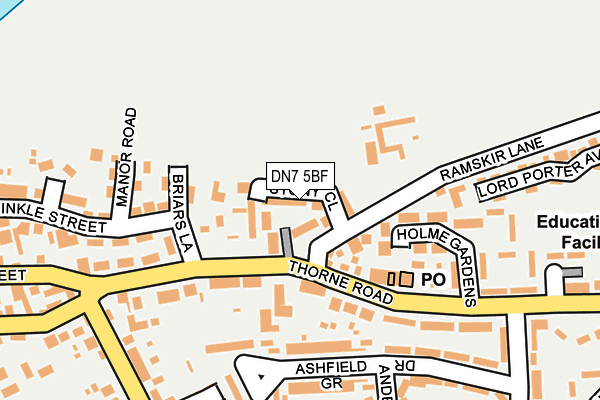 DN7 5BF map - OS OpenMap – Local (Ordnance Survey)