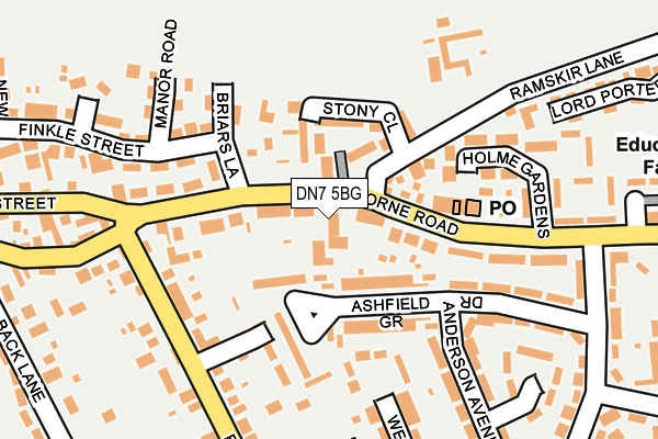 DN7 5BG map - OS OpenMap – Local (Ordnance Survey)