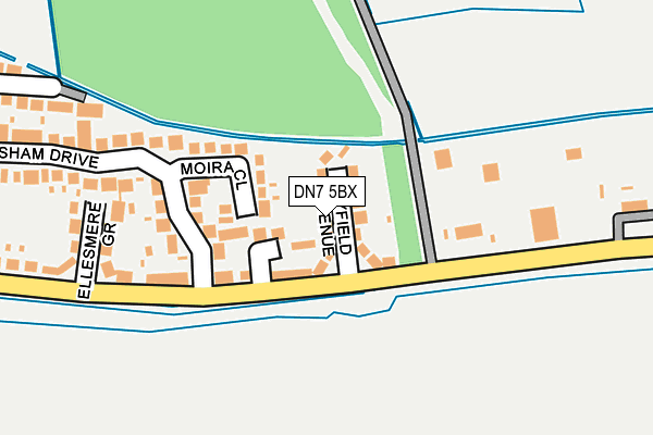 DN7 5BX map - OS OpenMap – Local (Ordnance Survey)