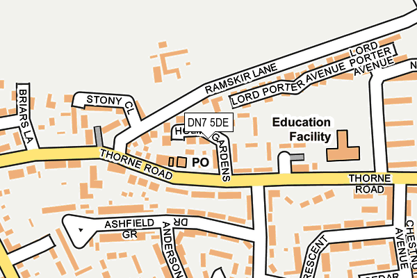 DN7 5DE map - OS OpenMap – Local (Ordnance Survey)