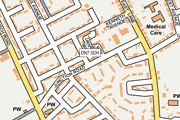 DN7 5DH map - OS OpenMap – Local (Ordnance Survey)