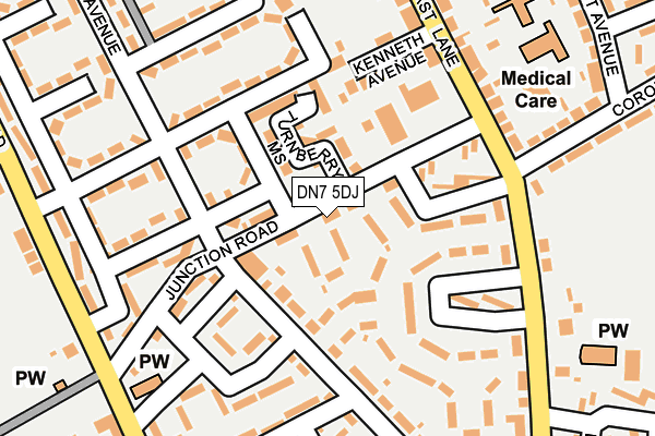 DN7 5DJ map - OS OpenMap – Local (Ordnance Survey)