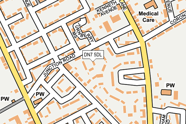 DN7 5DL map - OS OpenMap – Local (Ordnance Survey)