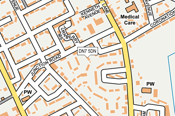 DN7 5DN map - OS OpenMap – Local (Ordnance Survey)