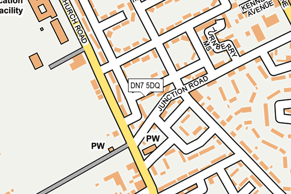 DN7 5DQ map - OS OpenMap – Local (Ordnance Survey)