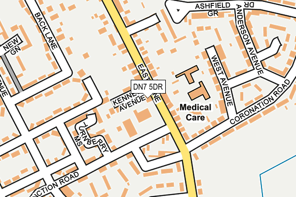 DN7 5DR map - OS OpenMap – Local (Ordnance Survey)