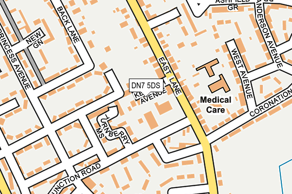 DN7 5DS map - OS OpenMap – Local (Ordnance Survey)