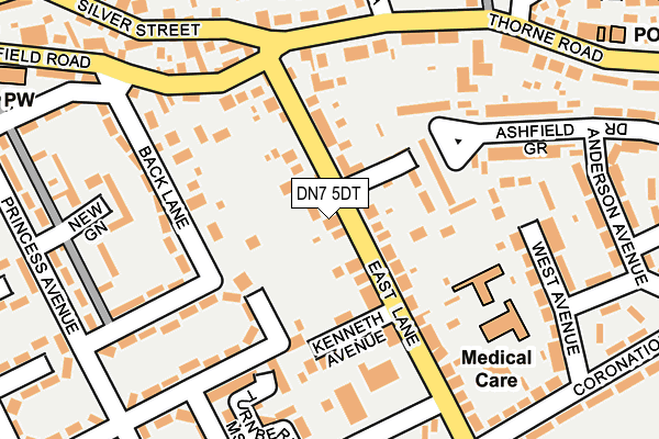 DN7 5DT map - OS OpenMap – Local (Ordnance Survey)