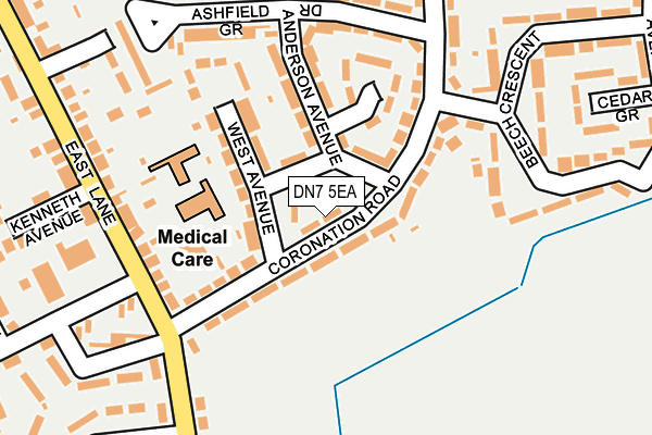 DN7 5EA map - OS OpenMap – Local (Ordnance Survey)