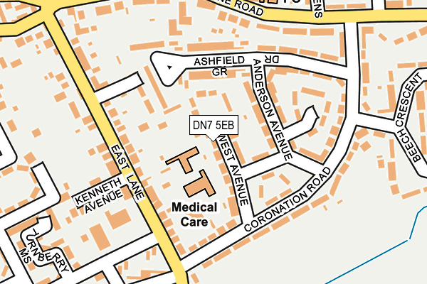 DN7 5EB map - OS OpenMap – Local (Ordnance Survey)