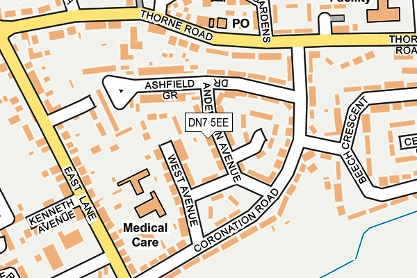 DN7 5EE map - OS OpenMap – Local (Ordnance Survey)