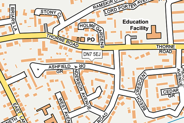 DN7 5EJ map - OS OpenMap – Local (Ordnance Survey)