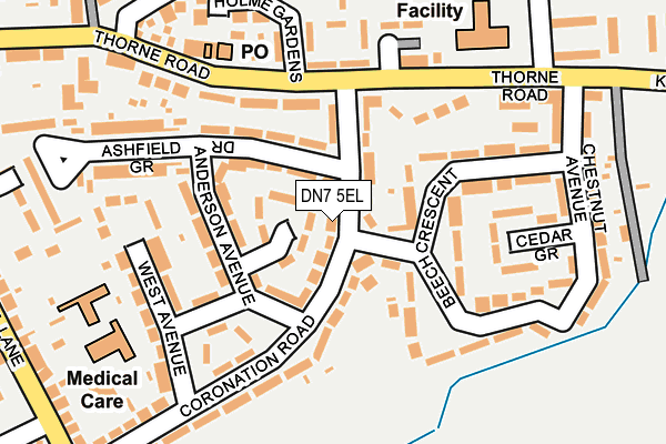 DN7 5EL map - OS OpenMap – Local (Ordnance Survey)